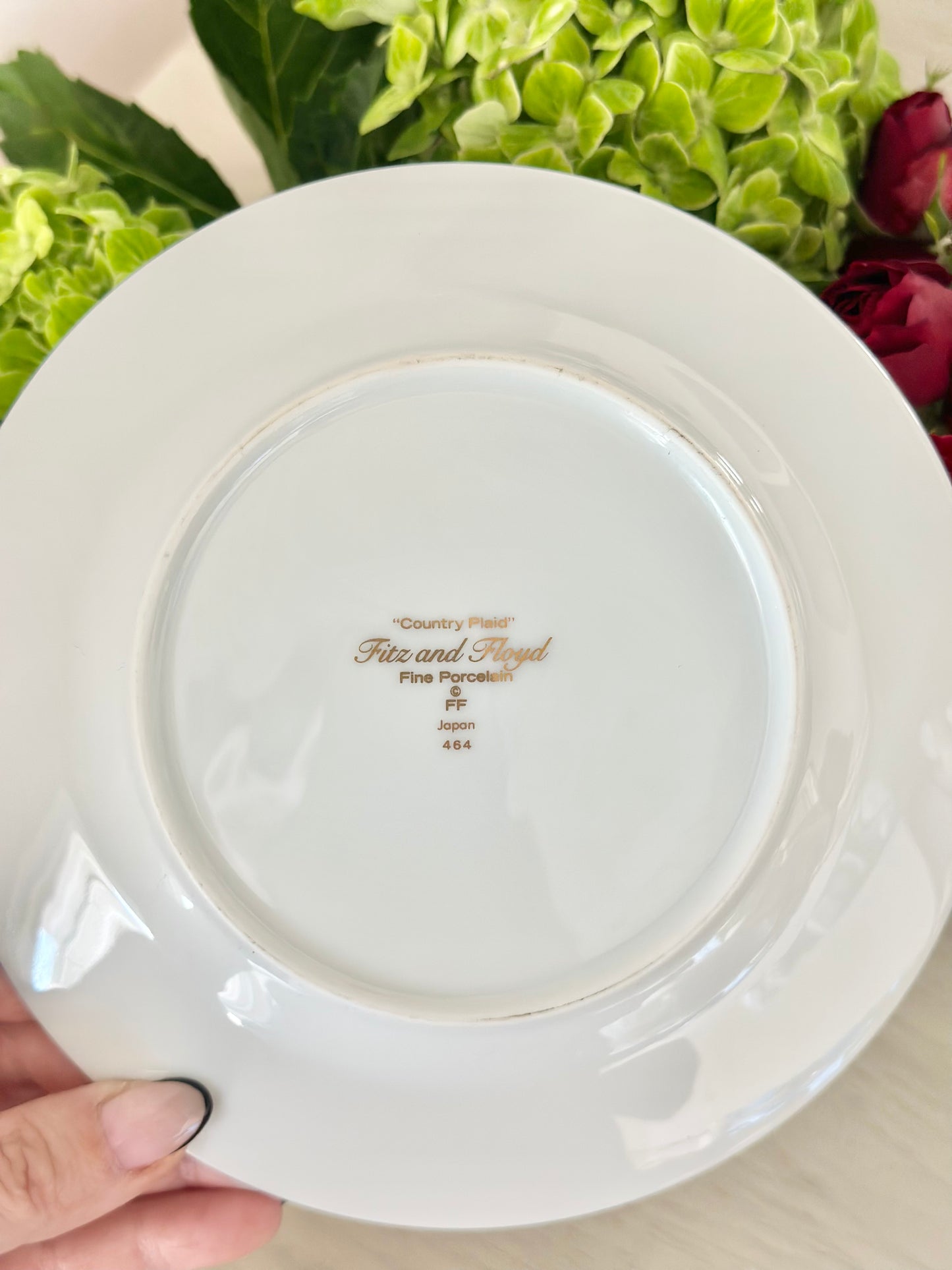Fitz and Floyd Country Plaid Salad Plate