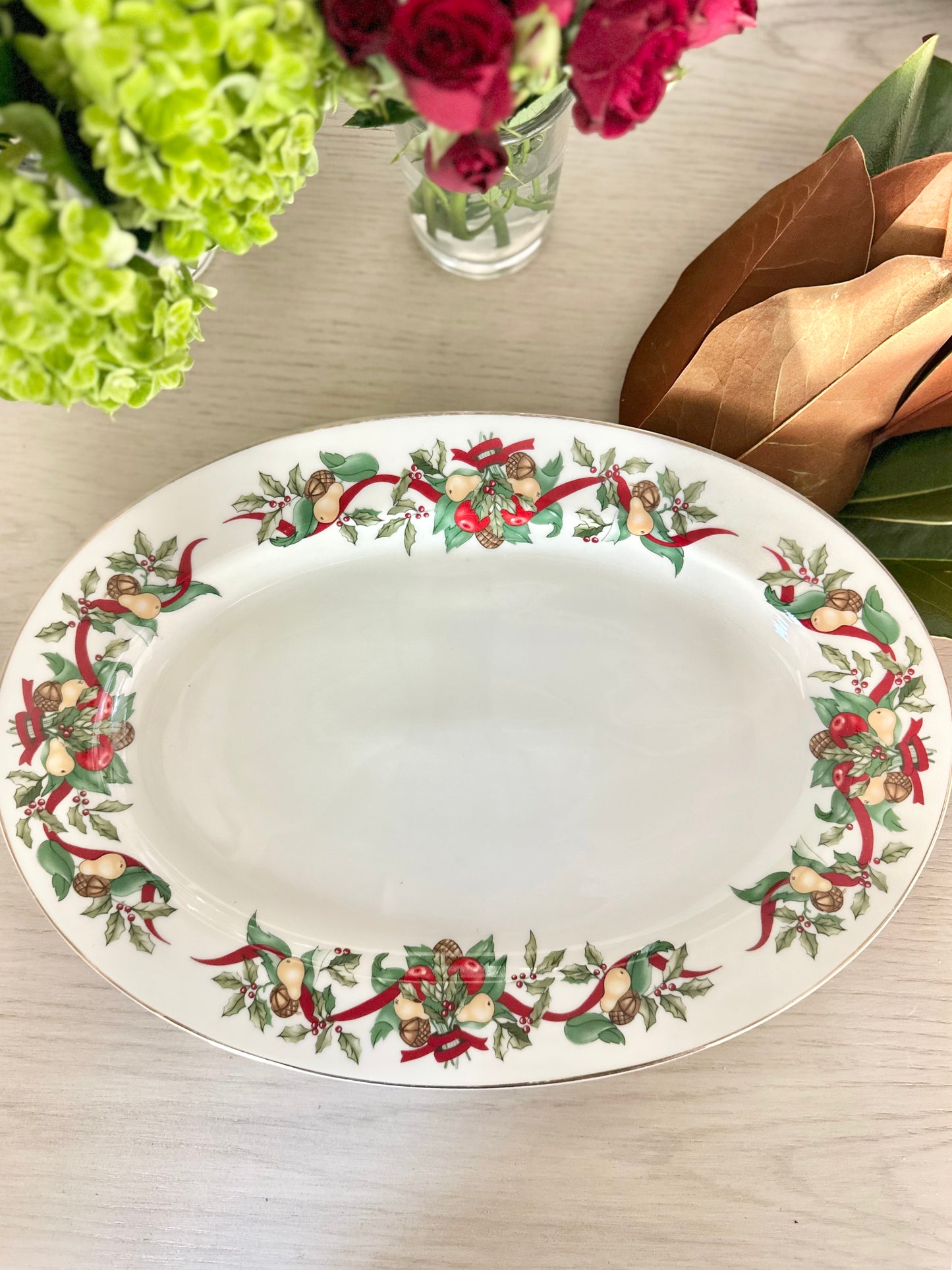 Christmas Bounty Oval Serving Platter