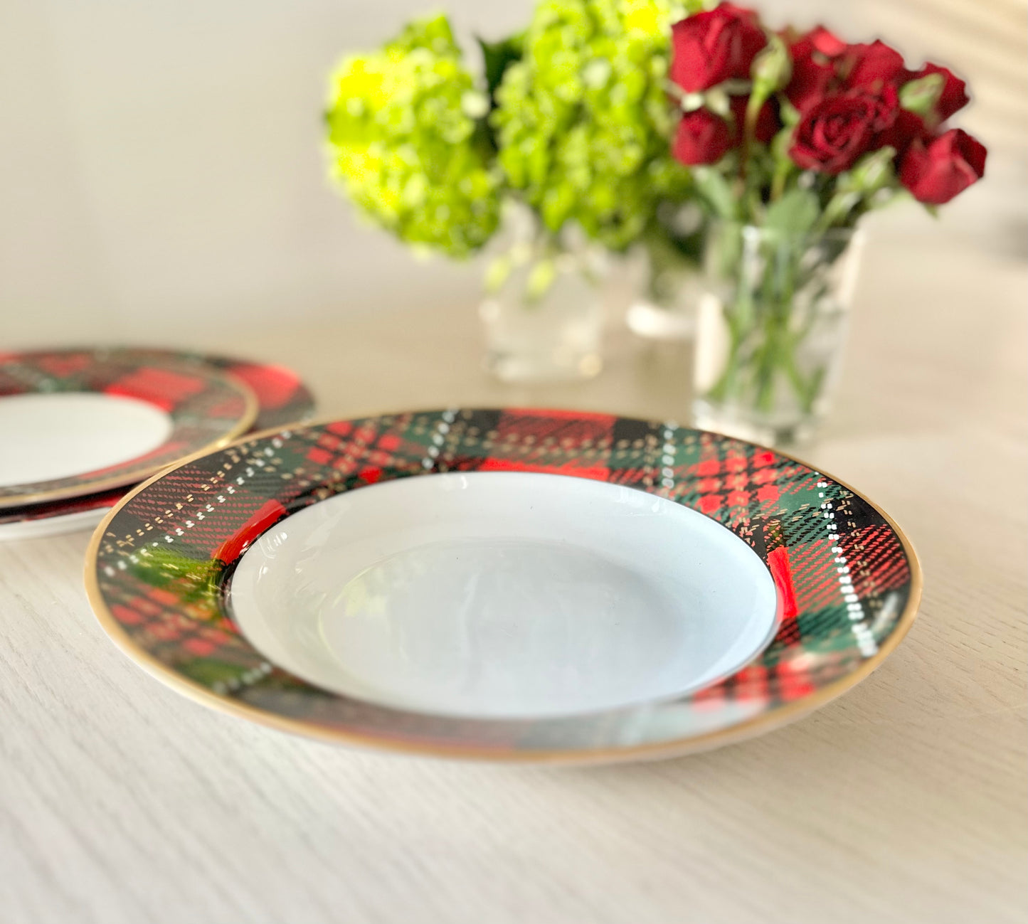 Fitz and Floyd Country Plaid Soup Bowl