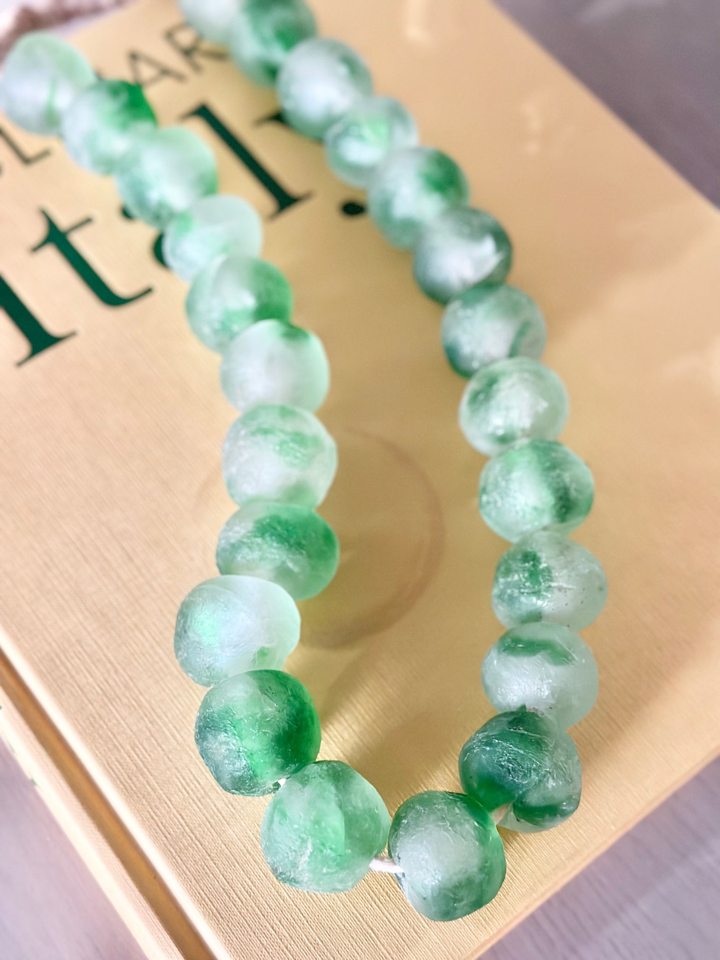 Key Lime Green Sea Glass Beads