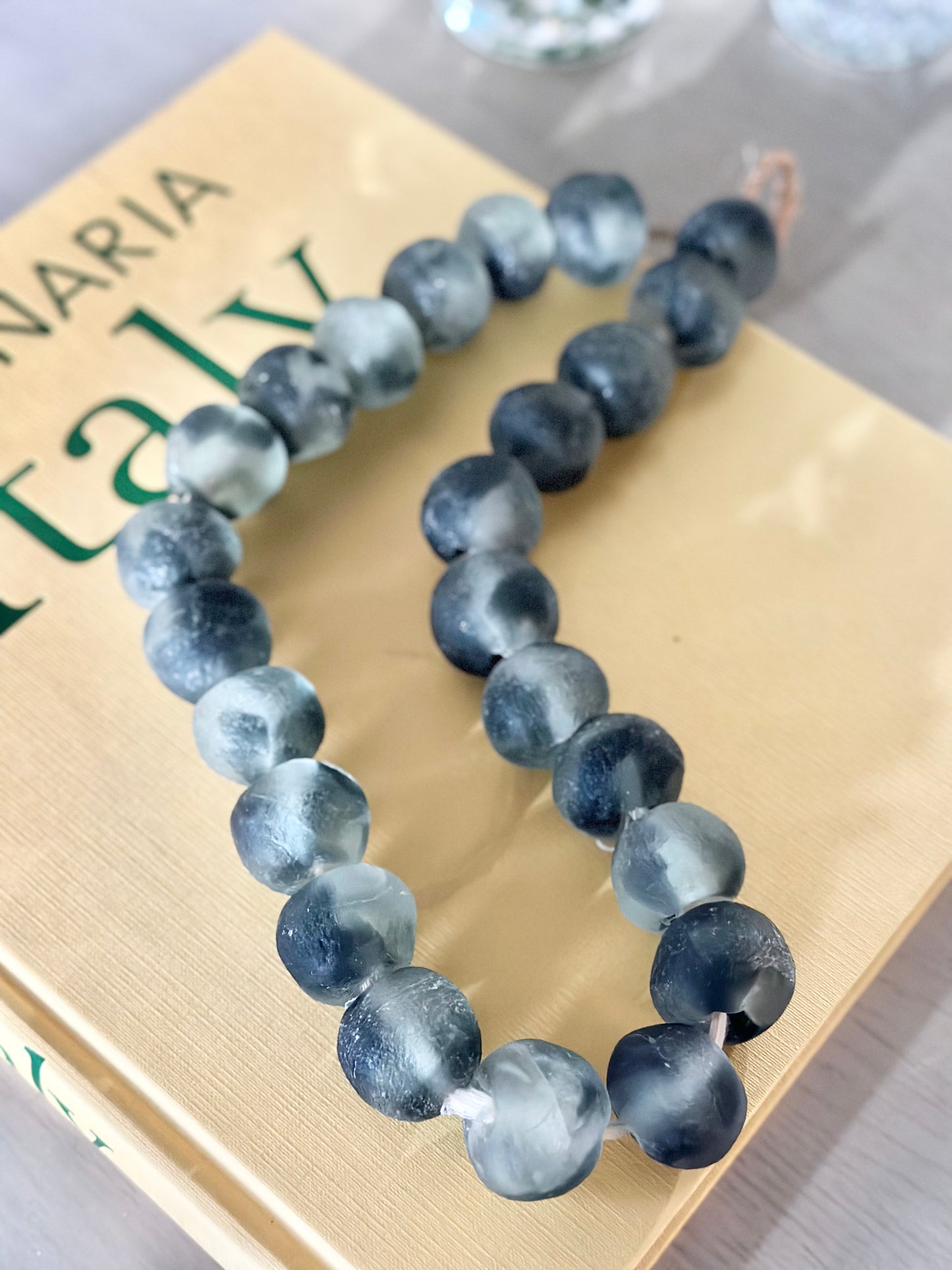 Gray Sea Glass Beads