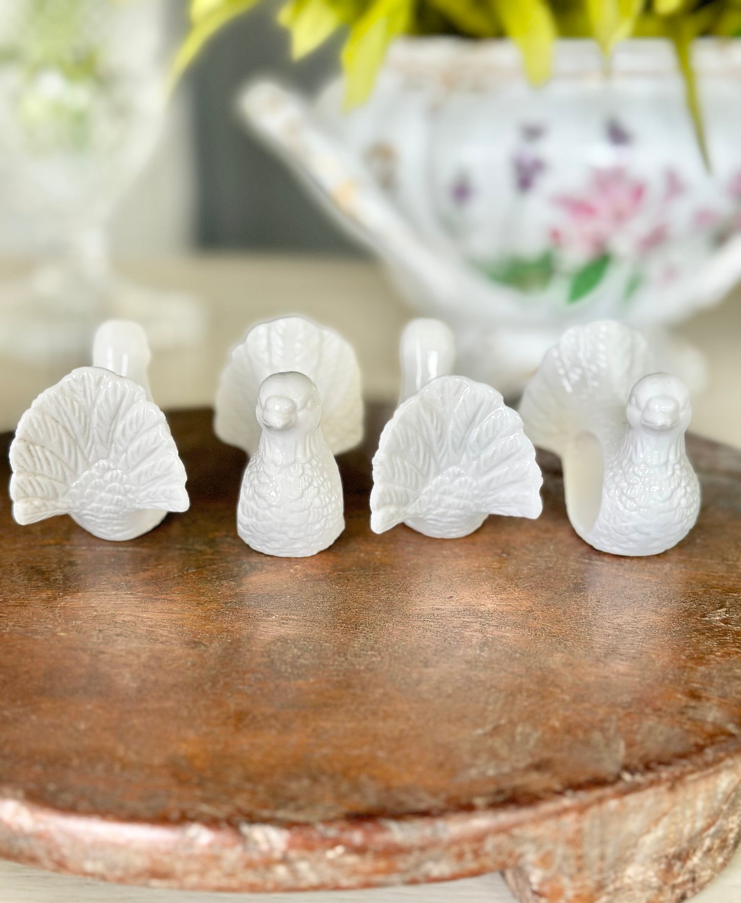Dove Napkin Rings - Set of 4