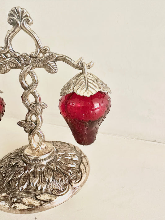 Hanging Strawberry Salt and Pepper Shakers