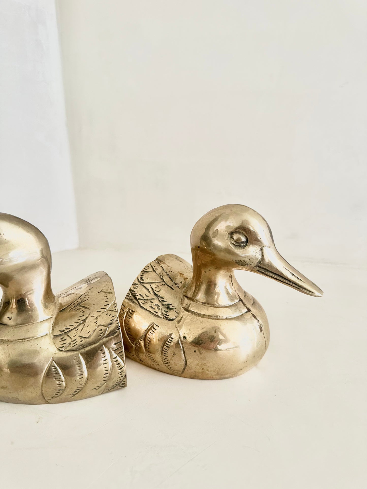 Brass Duck Bookends