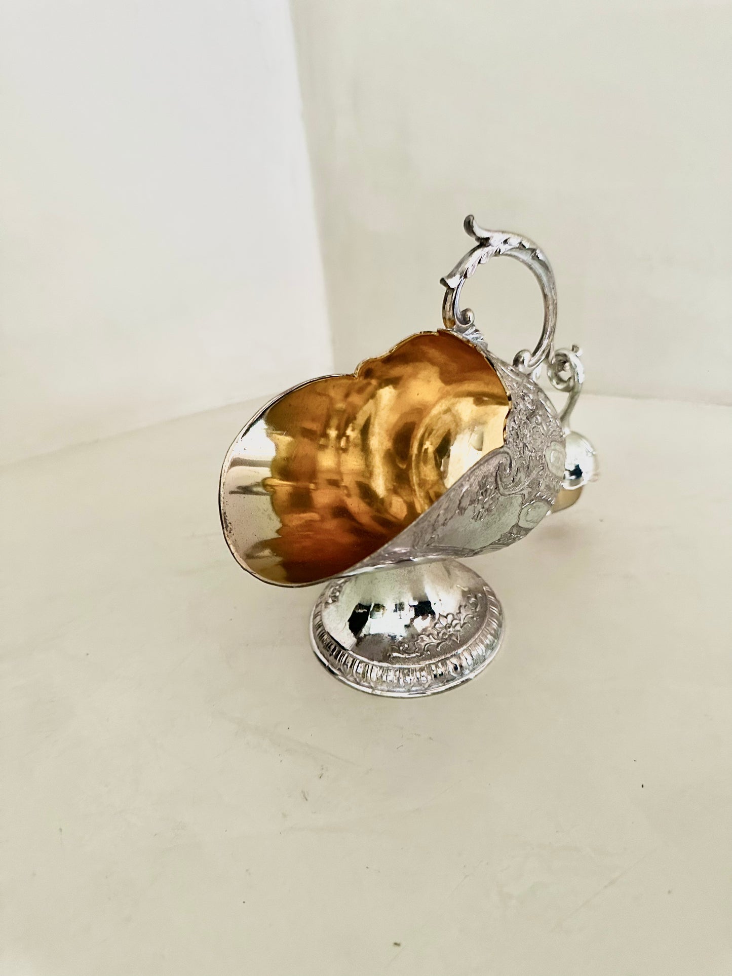 Silver Plated Sugar Pot with Mini Scoop