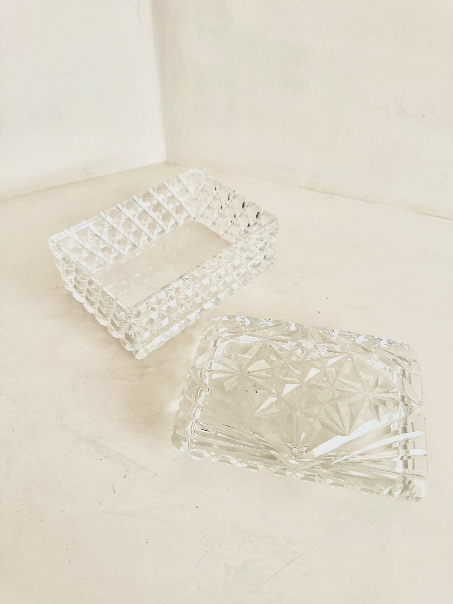 Cut Crystal Lidded Box