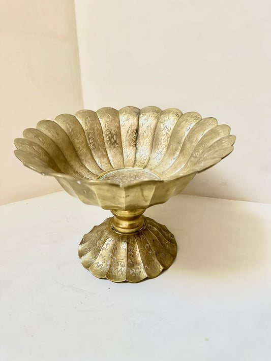 Etched Brass Compote