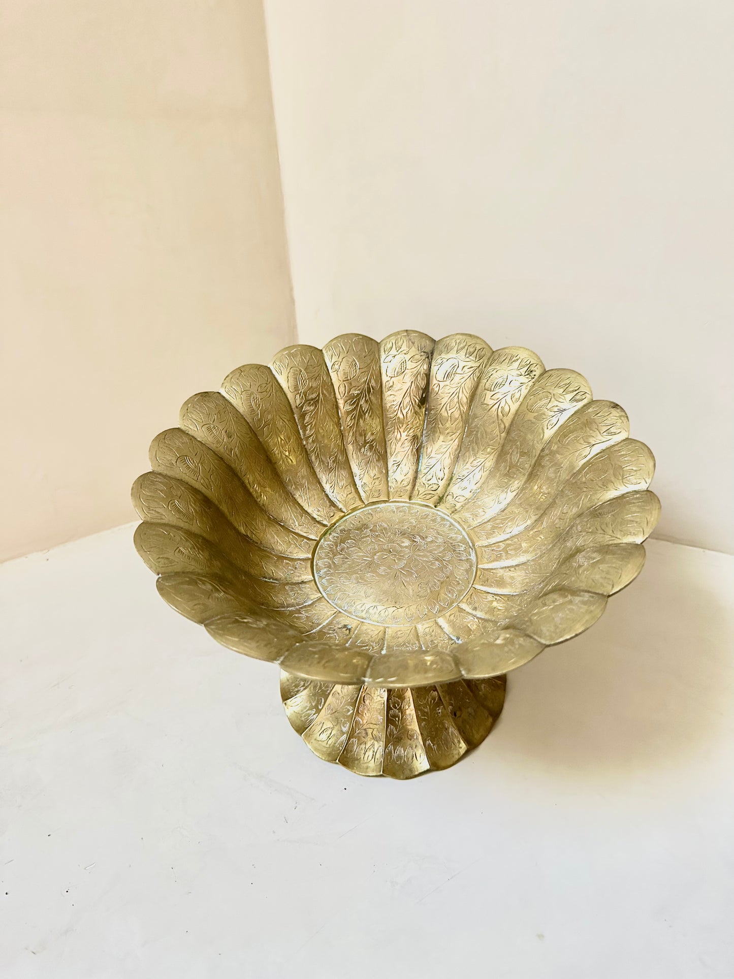 Etched Brass Compote