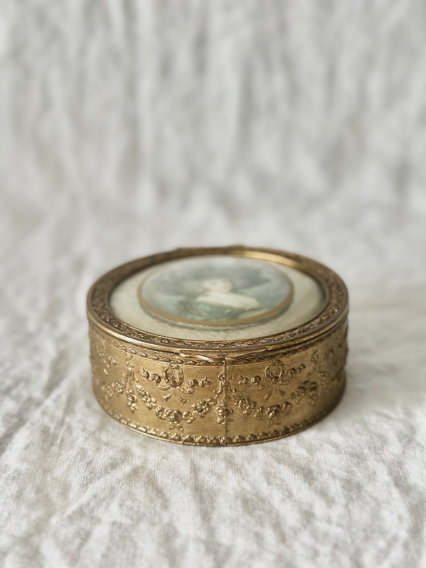 French Brass Jewelry Box