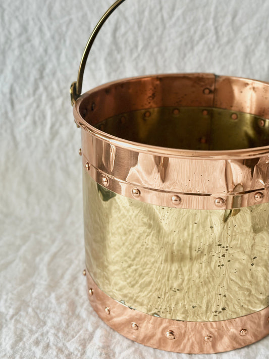 Copper and Brass Bucket