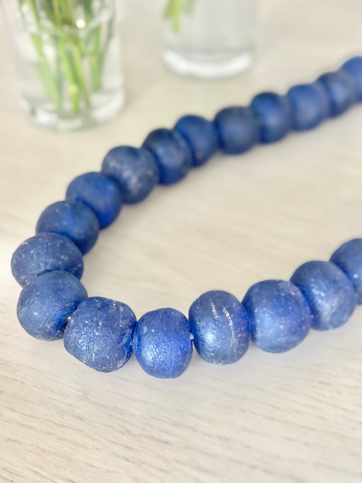 Deep Blue Sea Glass Beads