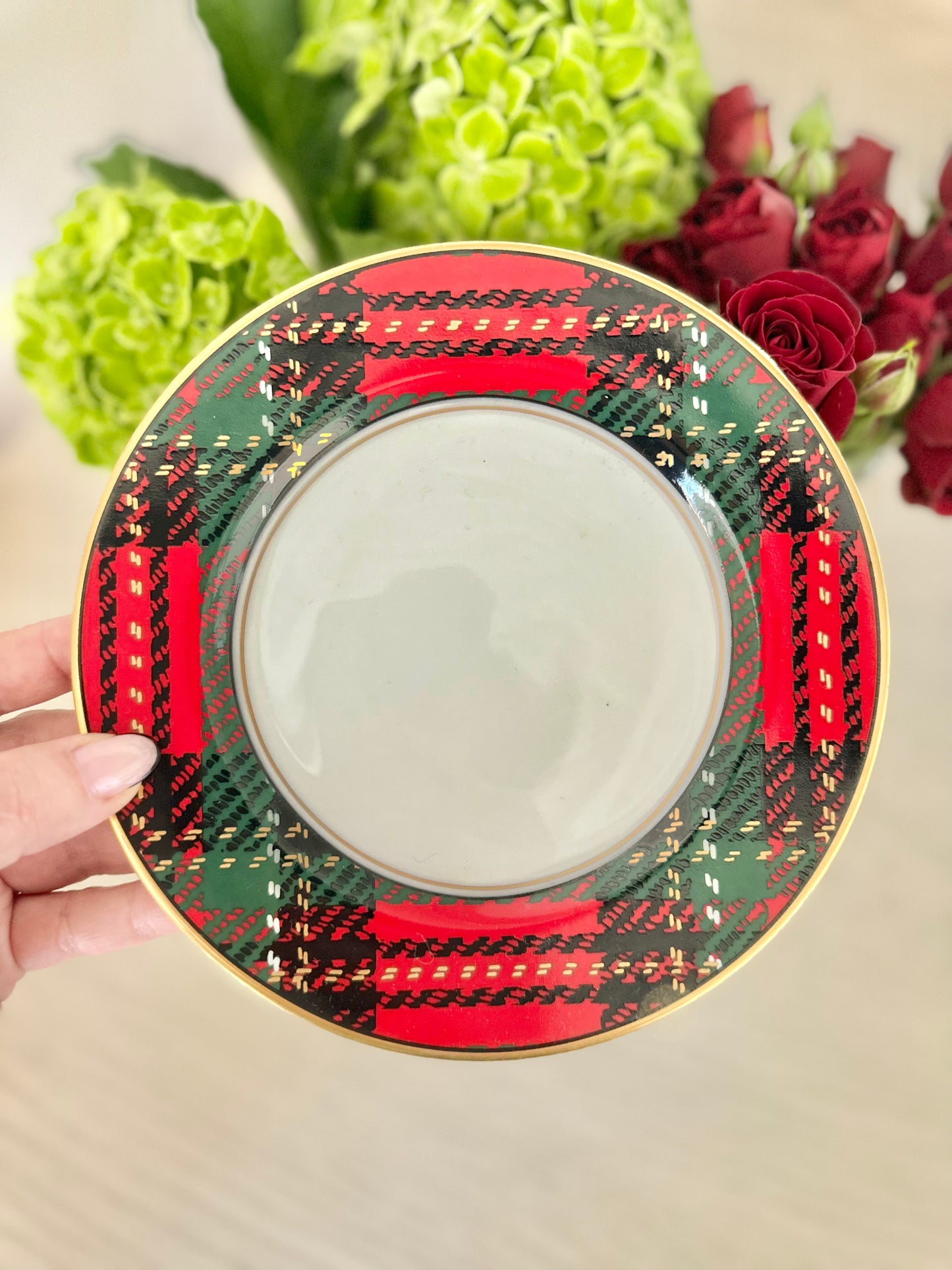 Fitz and Floyd Country Plaid Bread and Butter Plate