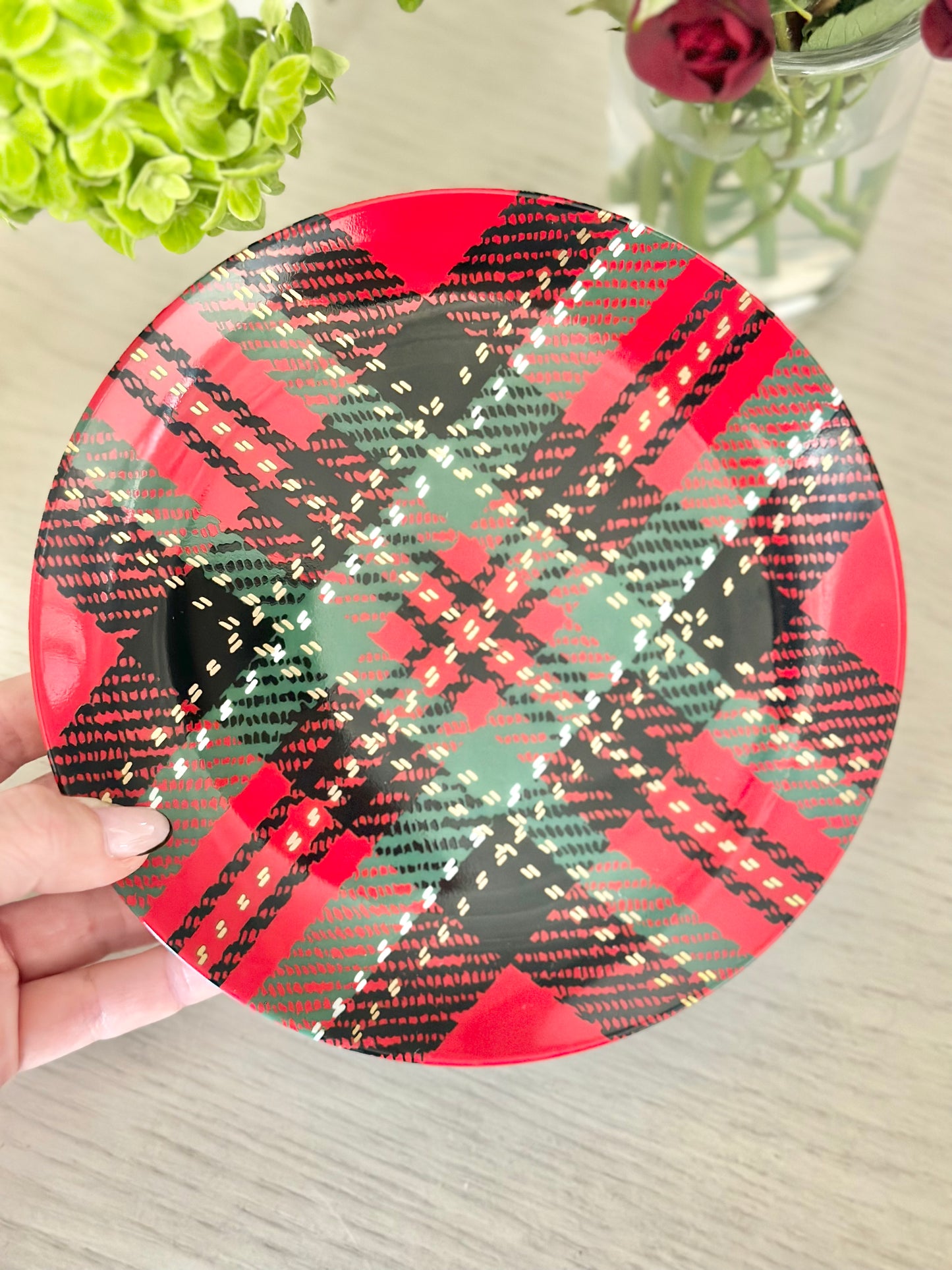 Fitz and Floyd Country Plaid Dessert Plate