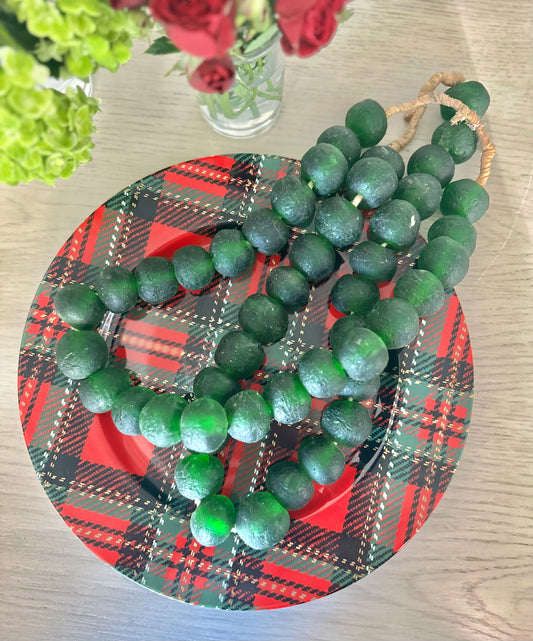 Green Sea Glass Beads