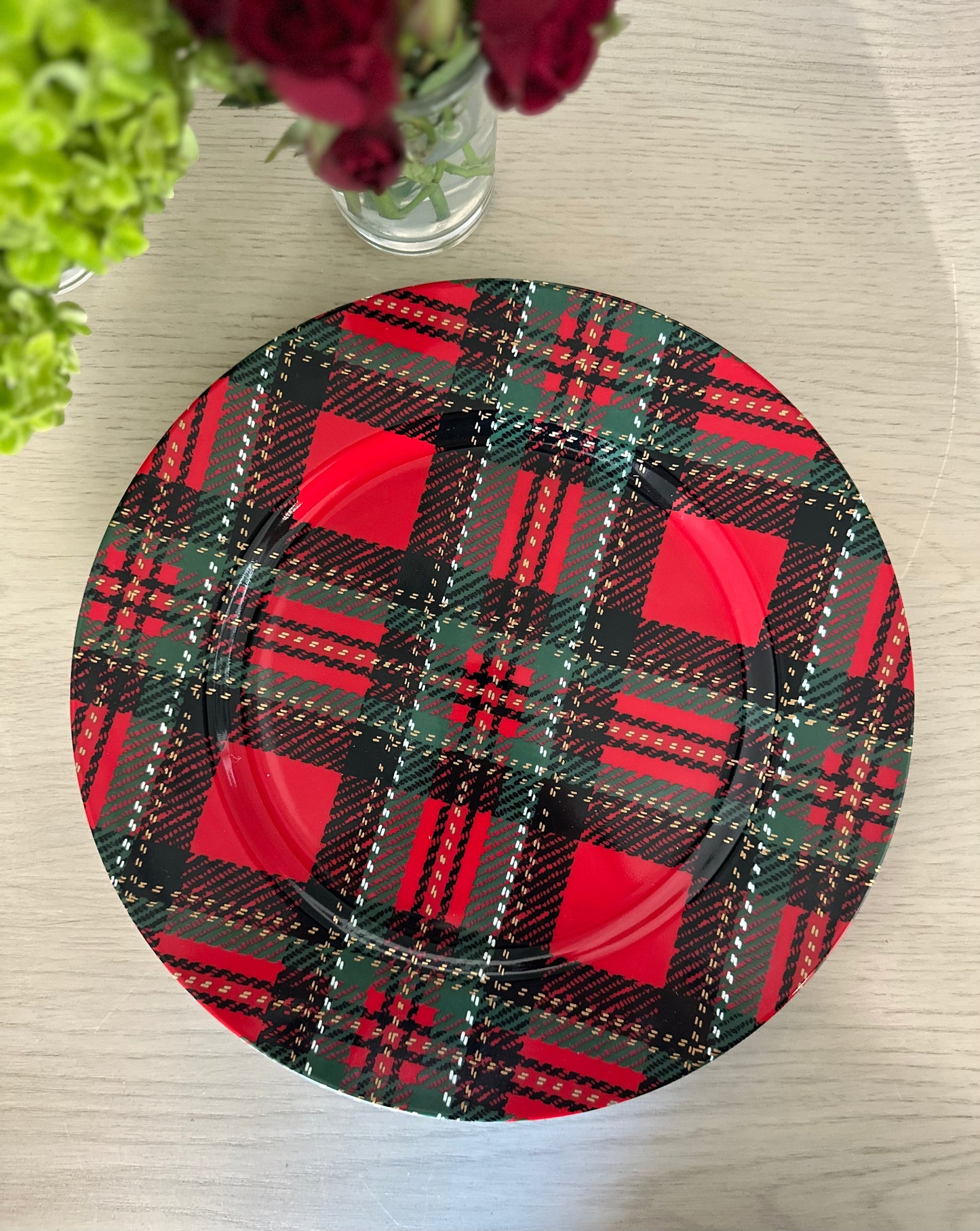 Fitz and Floyd Country Plaid Charger Plate