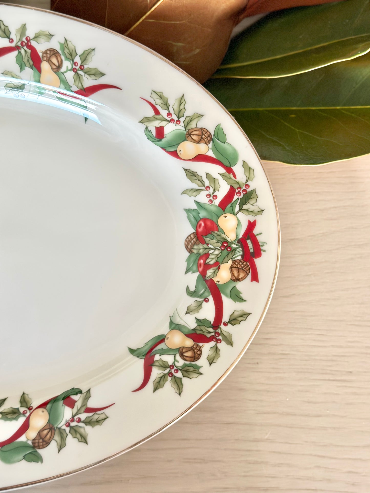 Christmas Bounty Oval Serving Platter