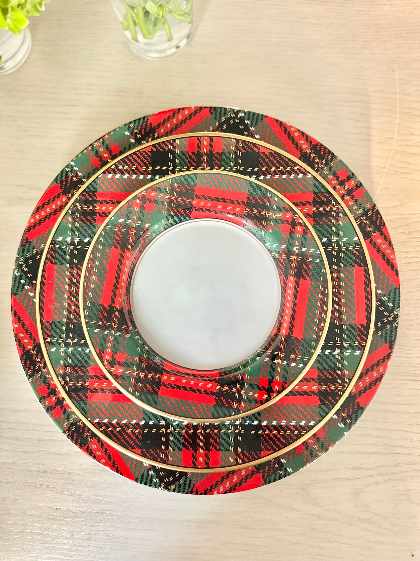 Fitz and Floyd Country Plaid Charger Plate