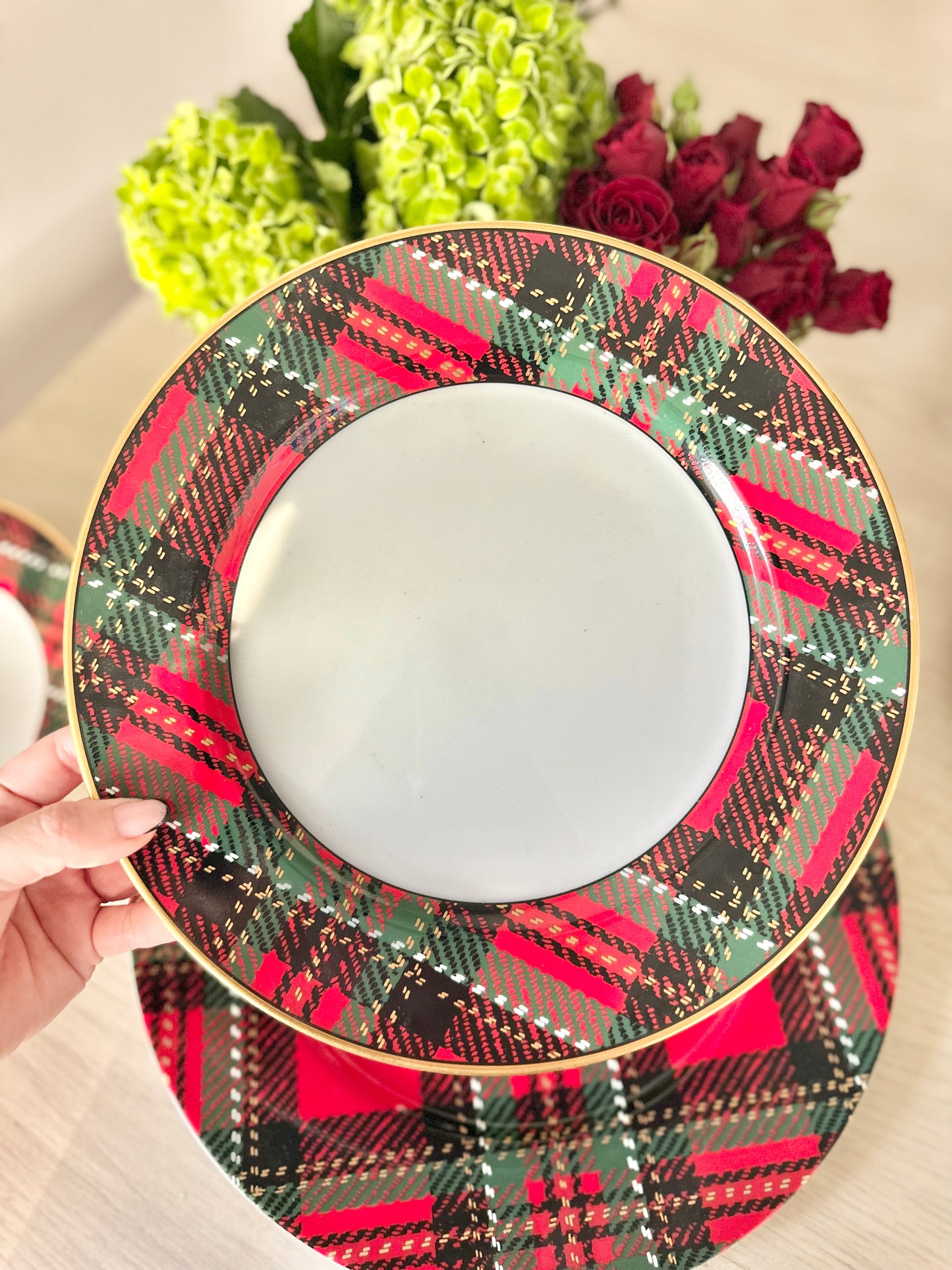 Fitz and Floyd Country Plaid Dinner Plate