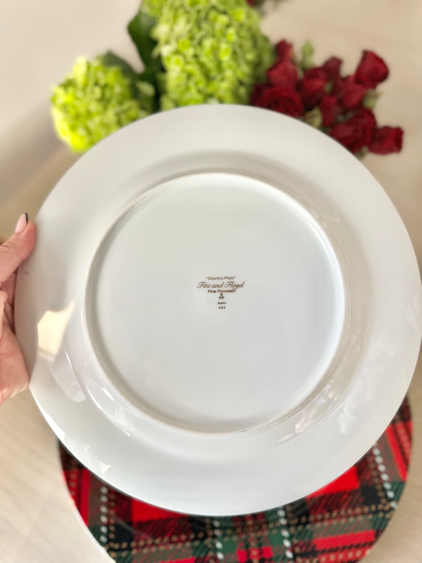 Fitz and Floyd Country Plaid Dinner Plate