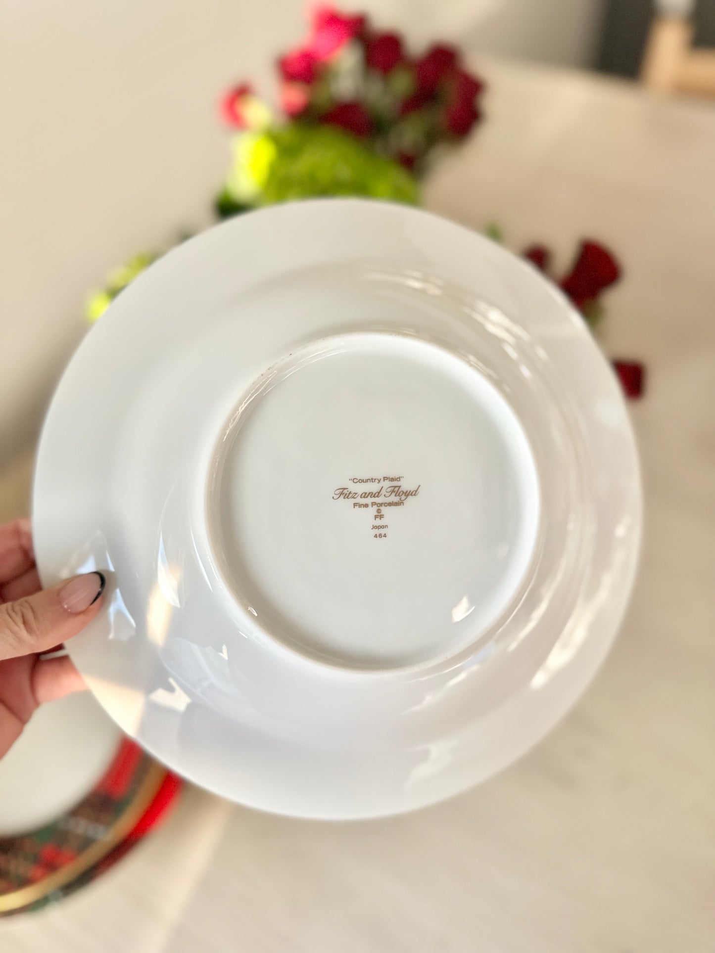 Fitz and Floyd Country Plaid Soup Bowl
