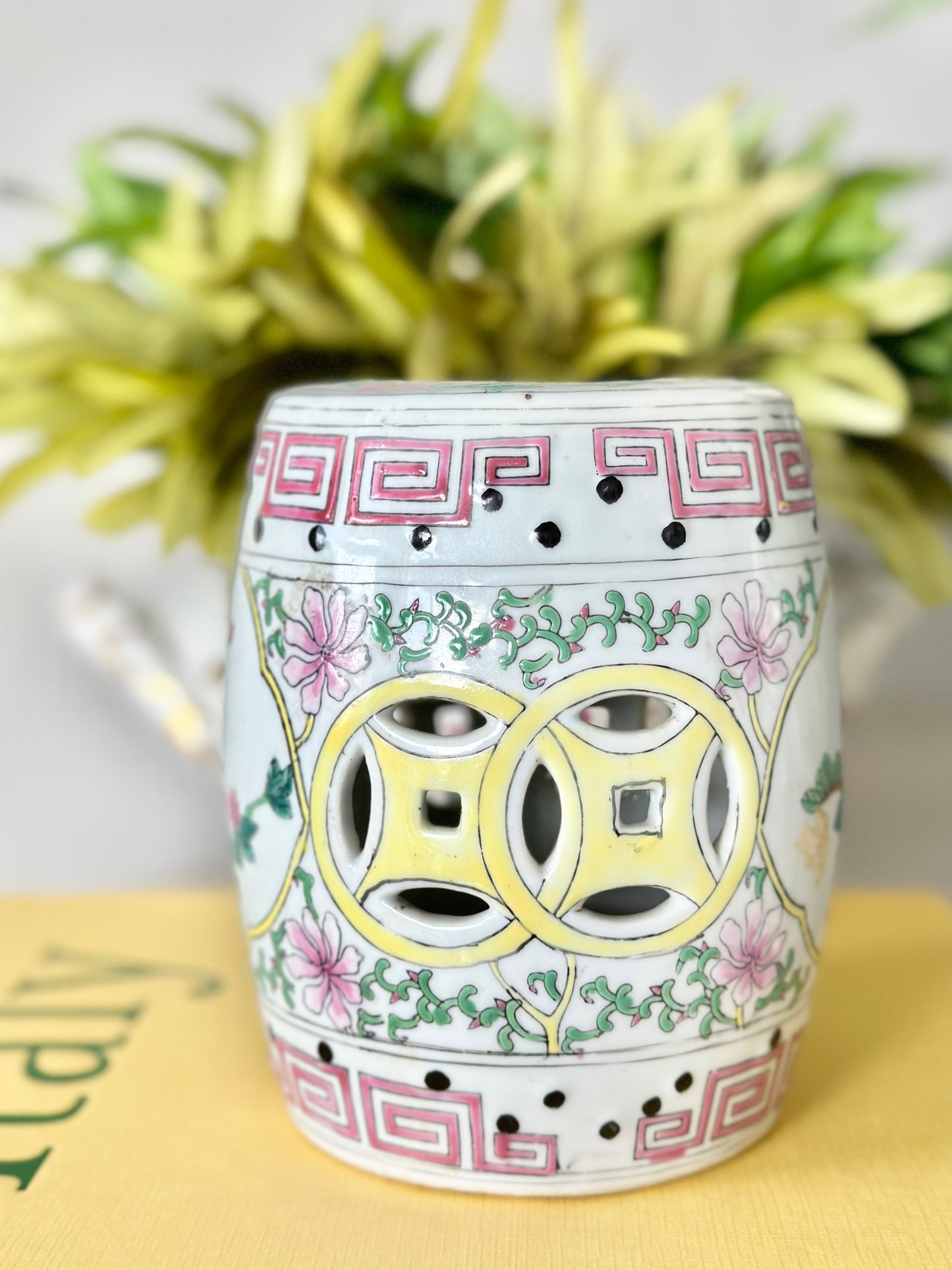 Mini Chinoiserie Porcelain Garden Stool