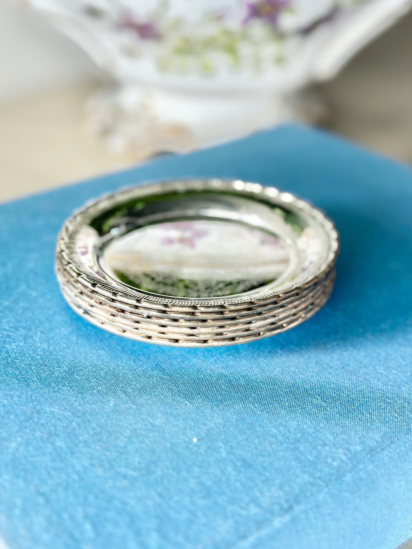 Silver Plated Coasters - Set of 6