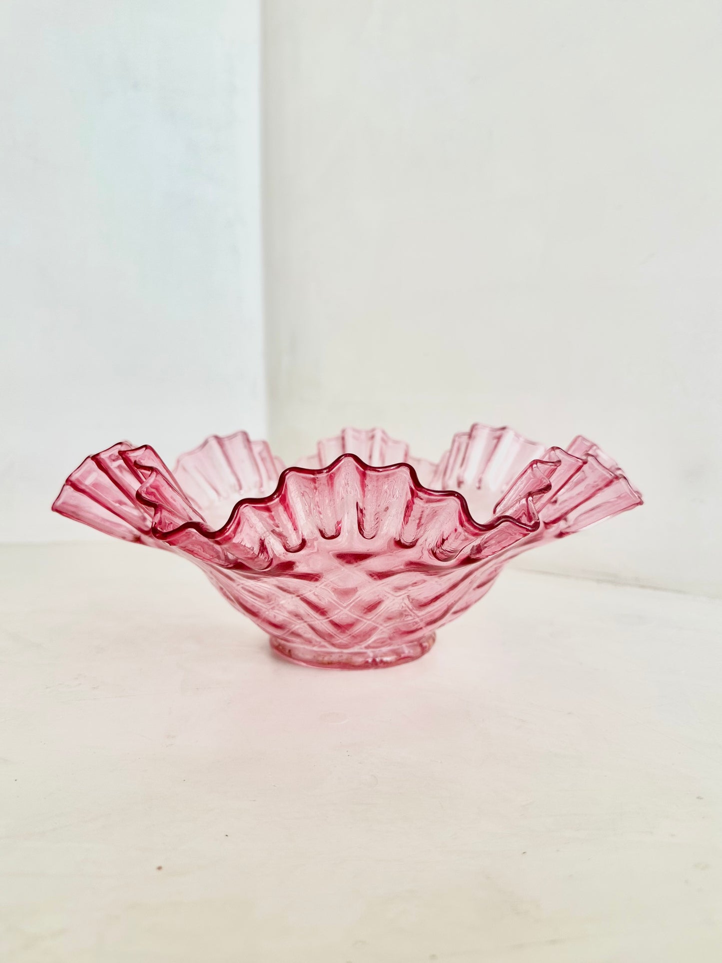 Pink Ruffle Bowl