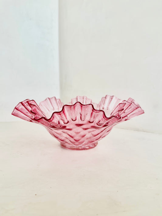 Pink Ruffle Bowl